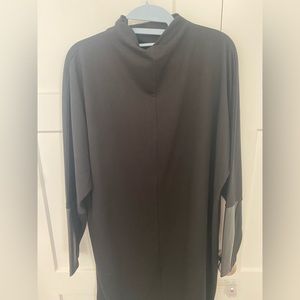 Express Faux Leather Sleeve dress